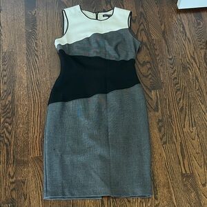 White House Black Market Color Block Midi Dress